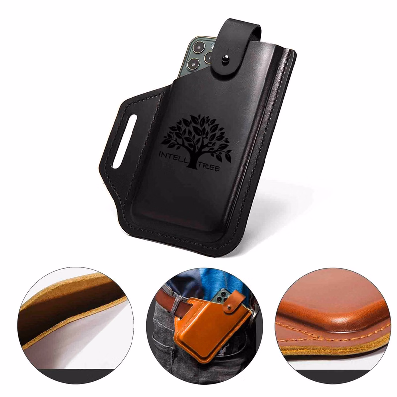 Leather Phone Pouch With Ultra Belt Clip Holder