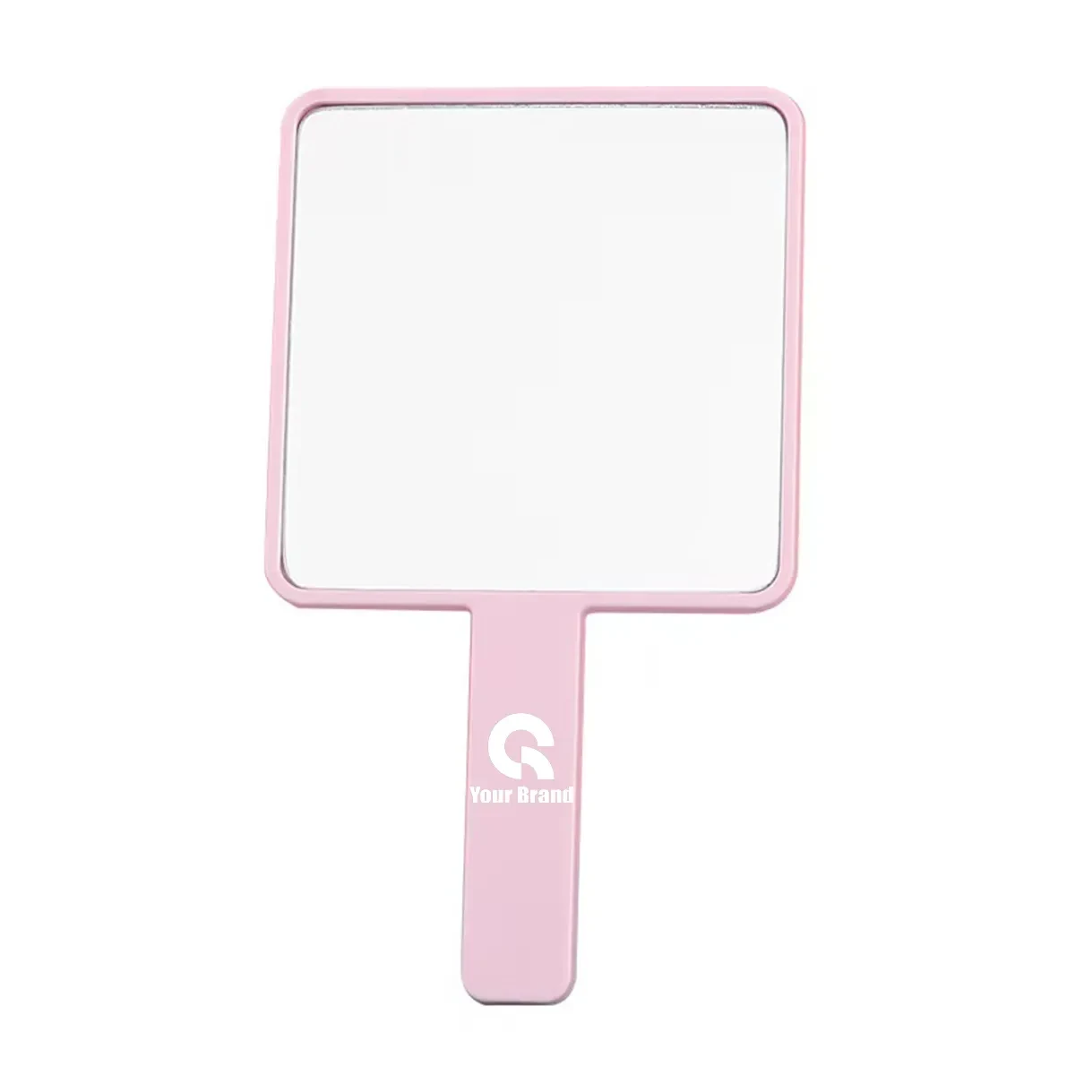 Handheld Cosmetic Mirror Portable Square Plastic Home Travel 1