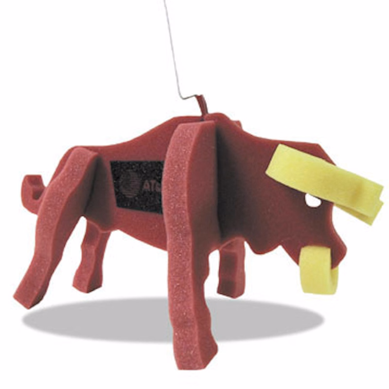Bull on a leash