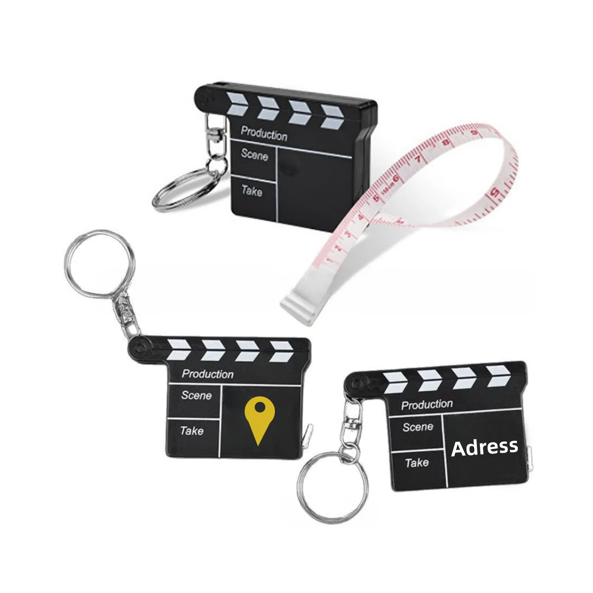 Portable Film Shooting Shapes Tape Measure Keychain 1