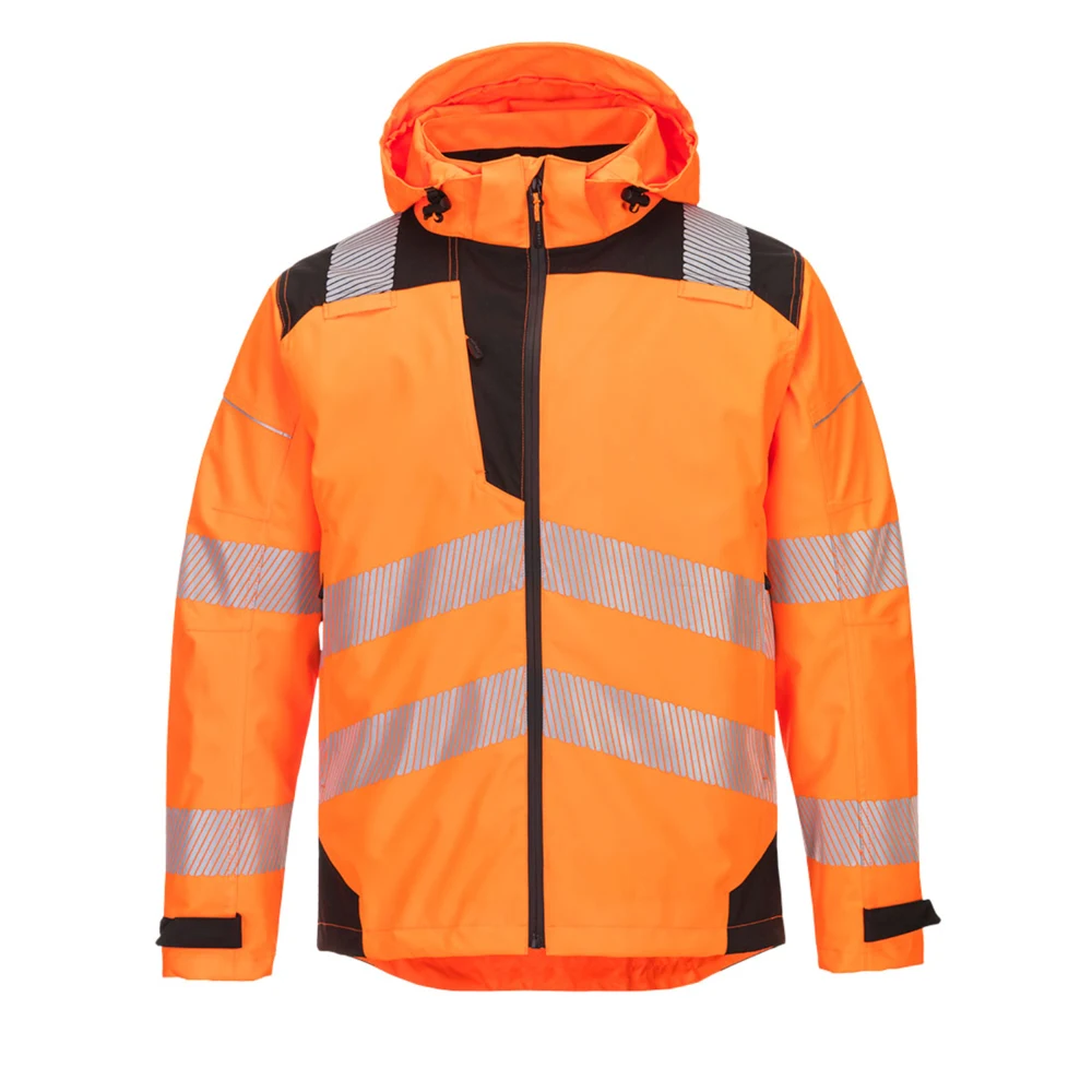 PORTWEST® Premium PW3 Hi-Vis Extreme Rain Jacket w/ Detachable hood 1