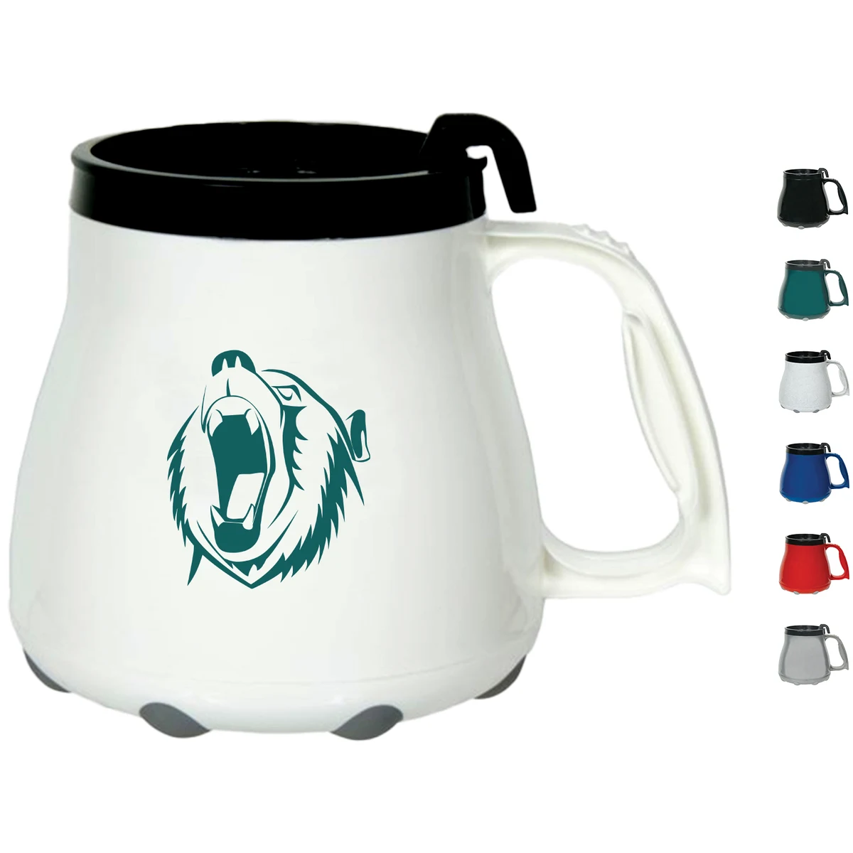 16 oz. Mug W/ Special Rubber Grip Base & Slider Lid 1
