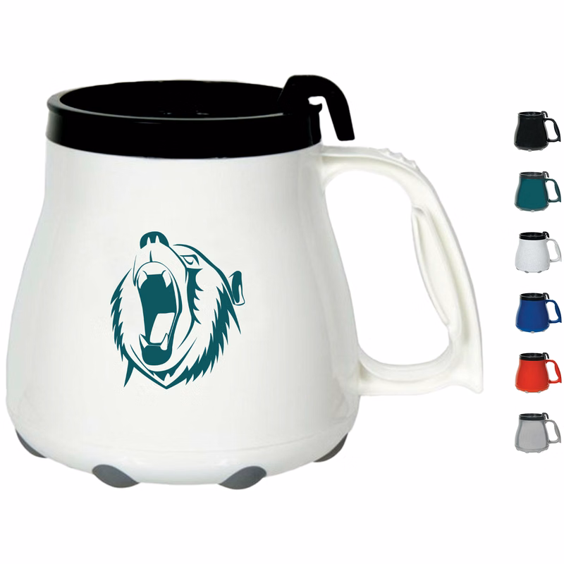 16 oz. Mug W/ Special Rubber Grip Base & Slider Lid