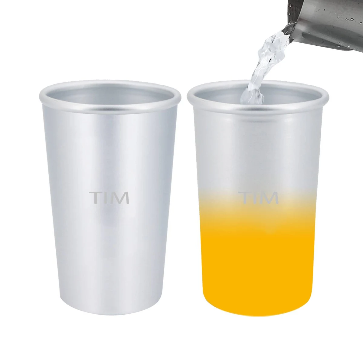 18 Oz. Temperature Sensitive Color-Changing Aluminum Cup 1