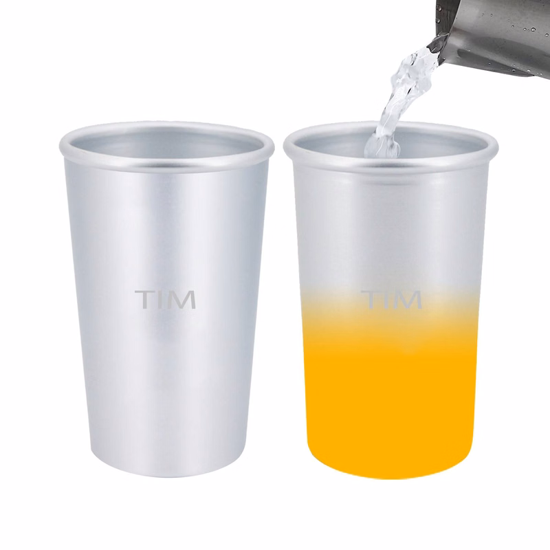 18 Oz. Temperature Sensitive Color-Changing Aluminum Cup