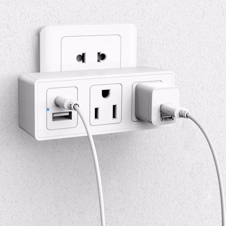 Surge Protector 300j 2 Outlets and 2 USB Ports - White