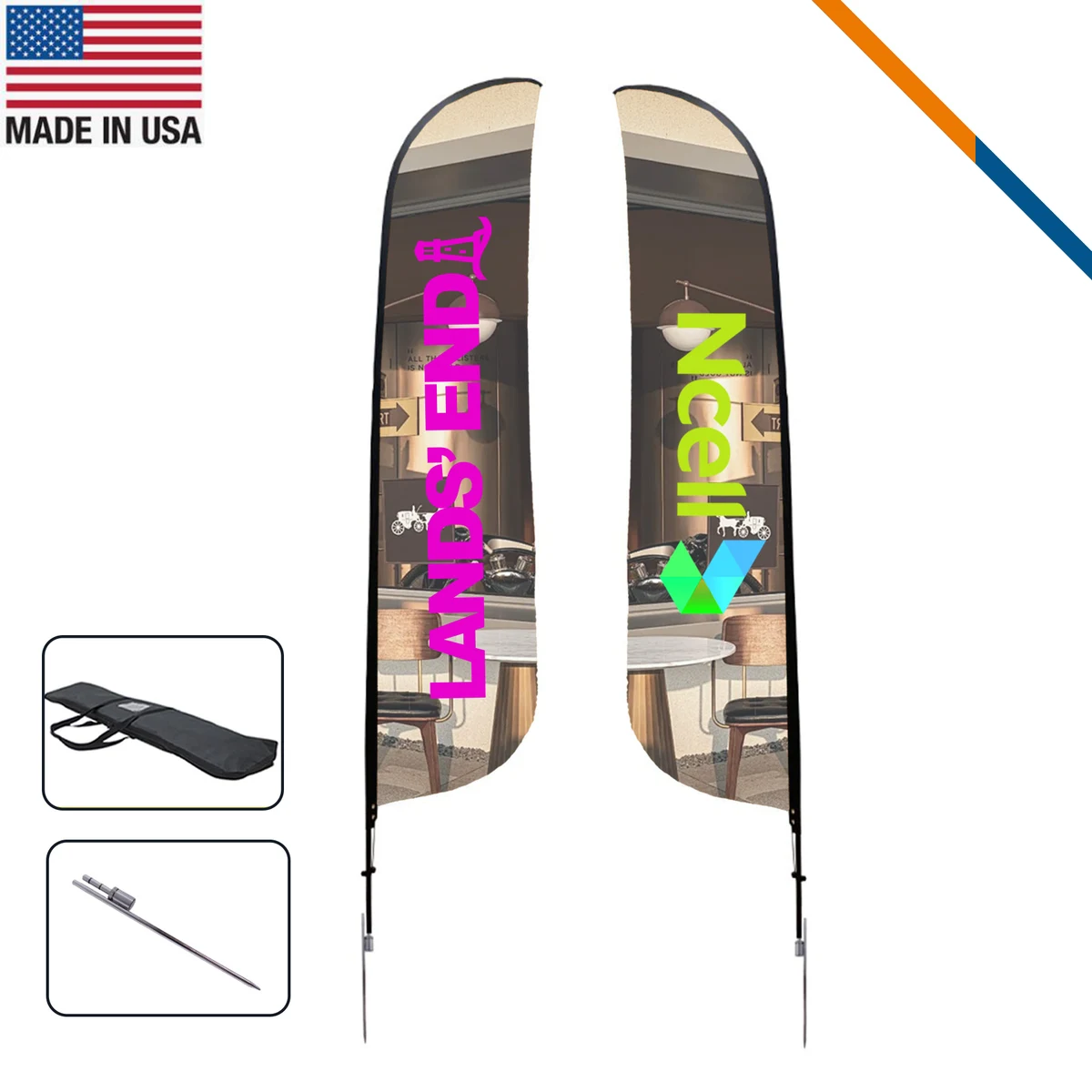 16.5' Libra Double-Sided Feather Flag 1