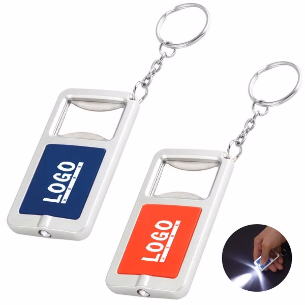Bottle Opener Key Tag W/ LED Light