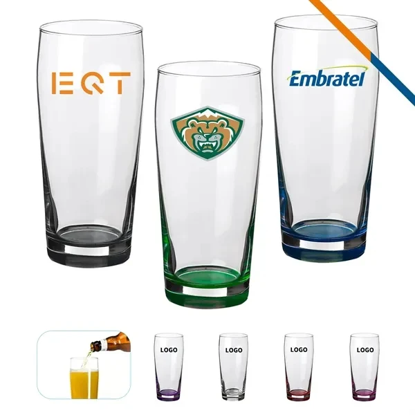 Custom 20 oz Pub Glass with Semi Balloon Bowl Full Color — Bar & Restaurant Drinkware 1
