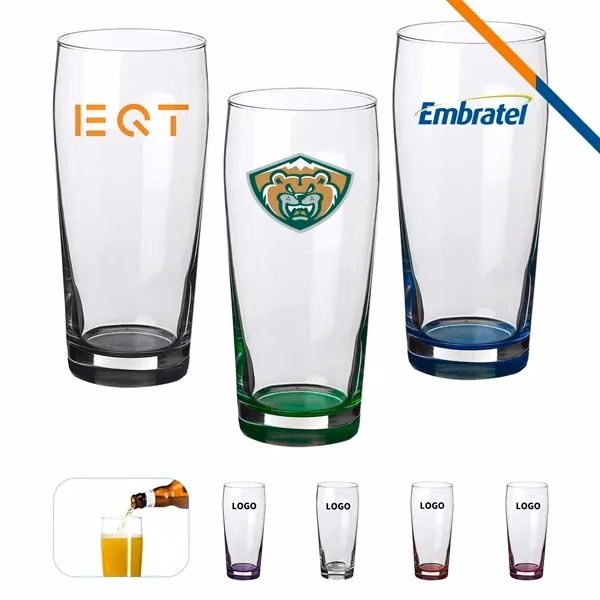 Custom 20 oz Pub Glass with Semi Balloon Bowl Full Color — Bar & Restaurant Drinkware