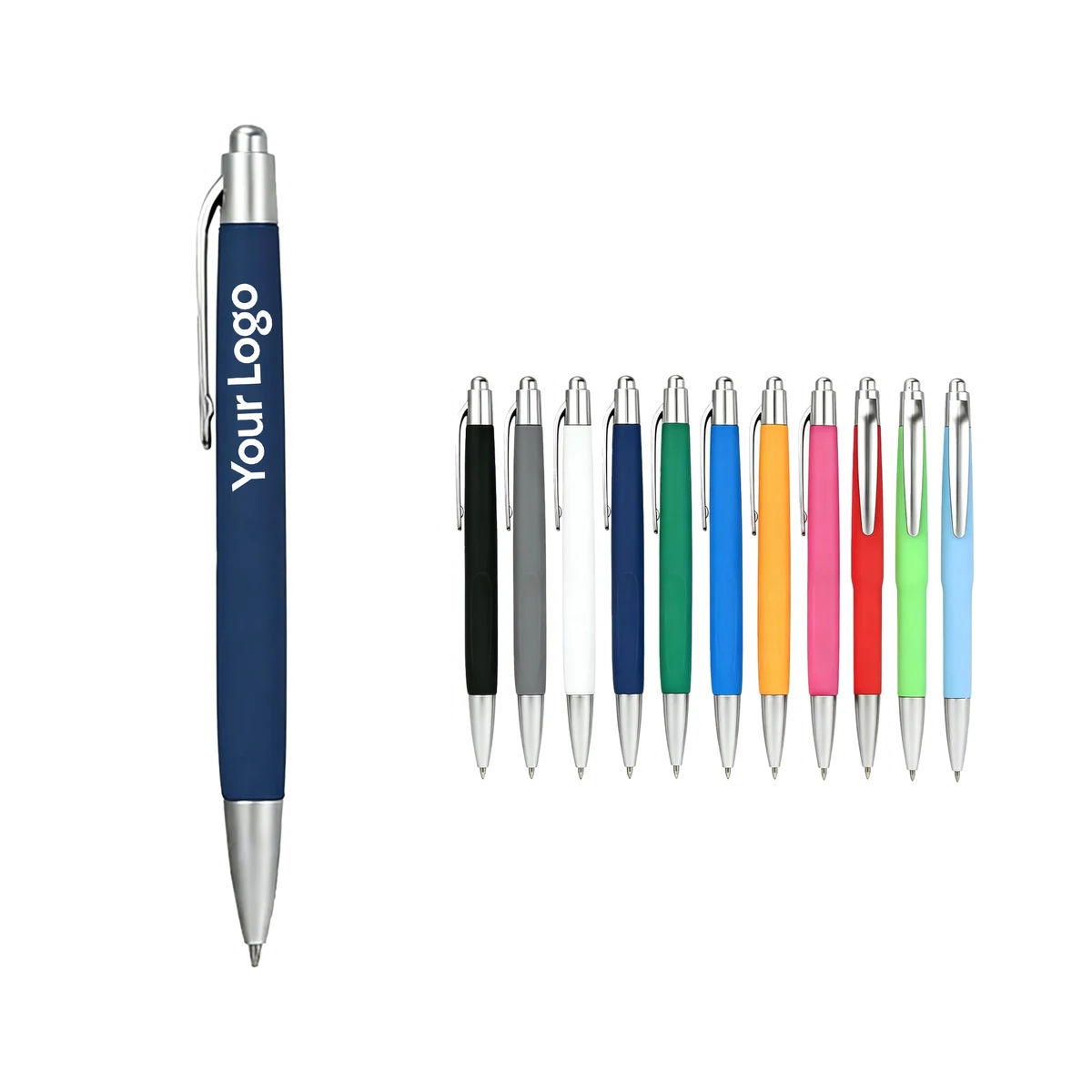 Soft-Touch Retractable Pen Smooth Business Office, custom pen with logo imprint 1