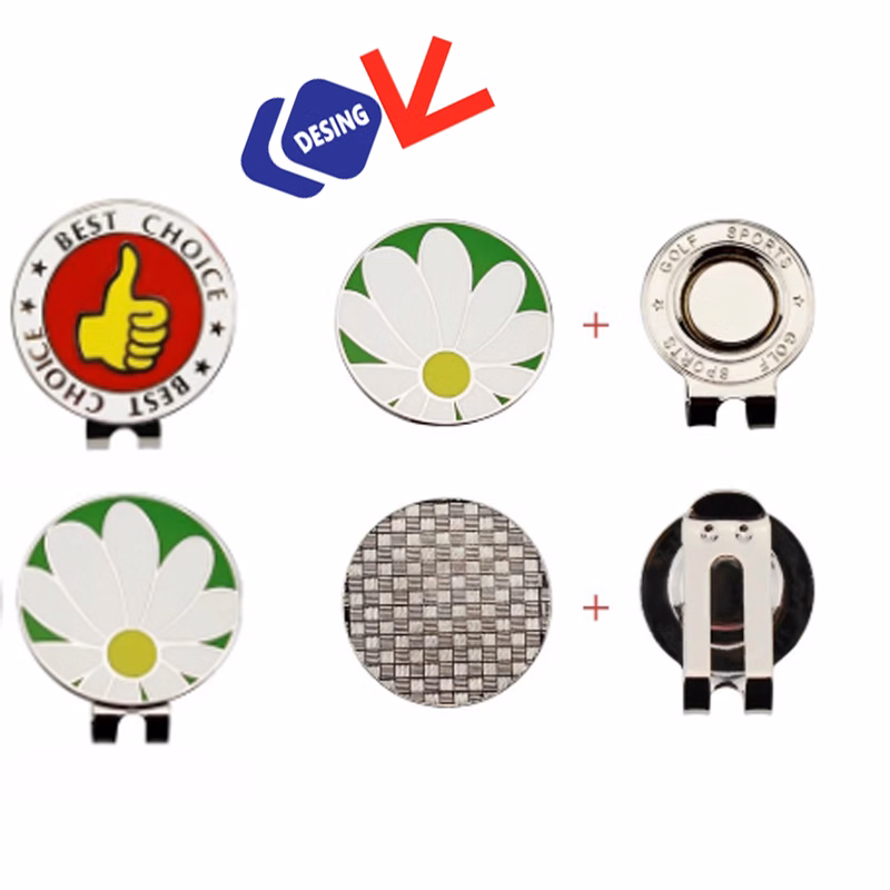 1.2"D Golf Hat Clip With Magnetic Golf Ball Marker