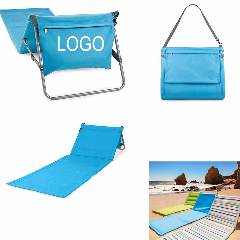 Portable Beach Mat with adjustable Reclining Back