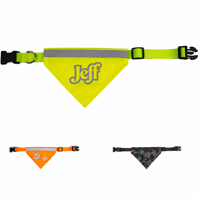 Reflective Safety Bandana Dog Collar