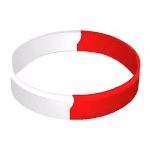 Segmented Blank Silicone Wristband Keychain