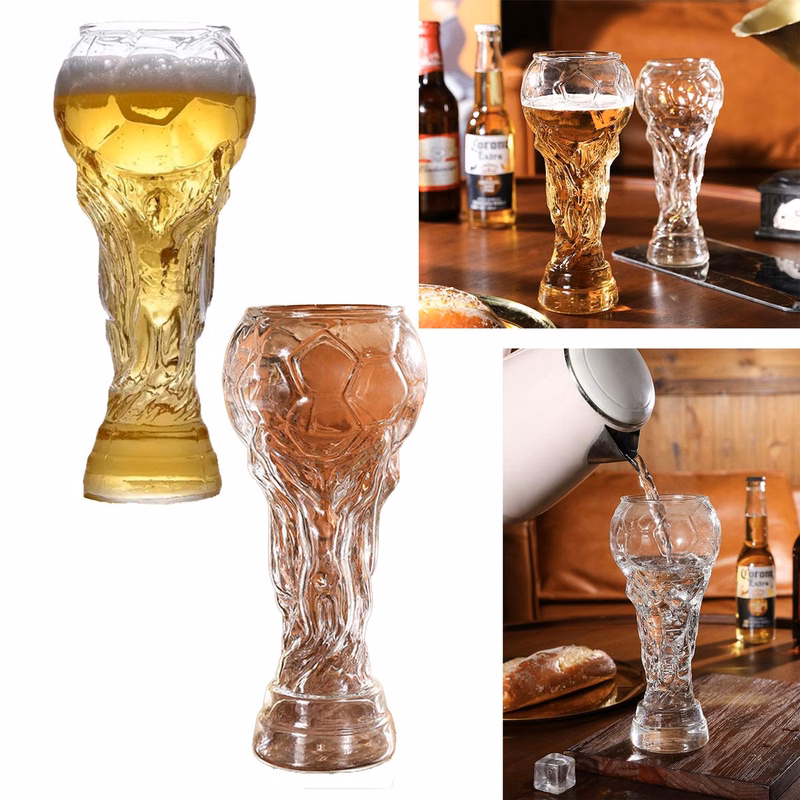 20 oz Beer Glass Football Shape