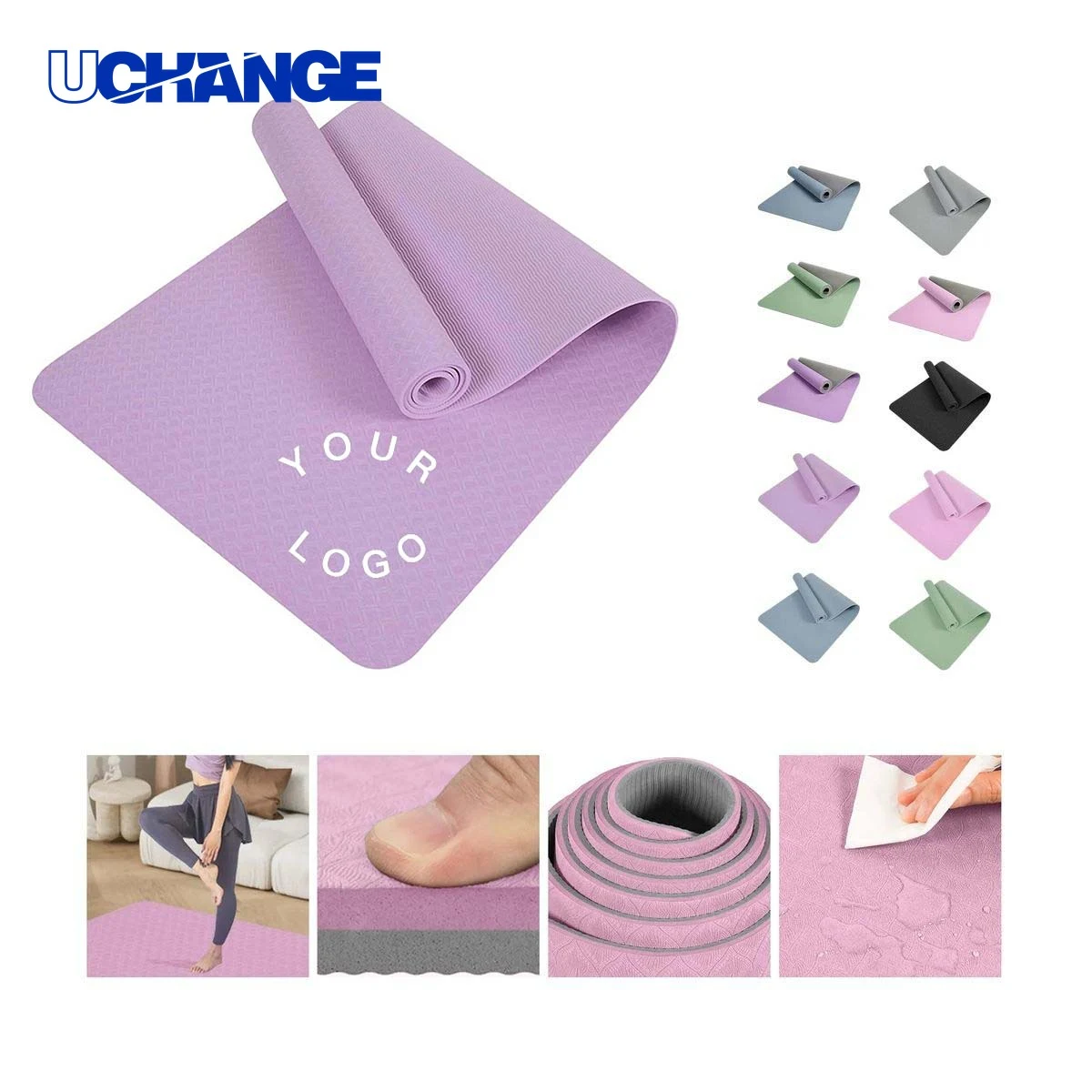Exercise Mat TPE Comfortable and Lightweight for Training 1