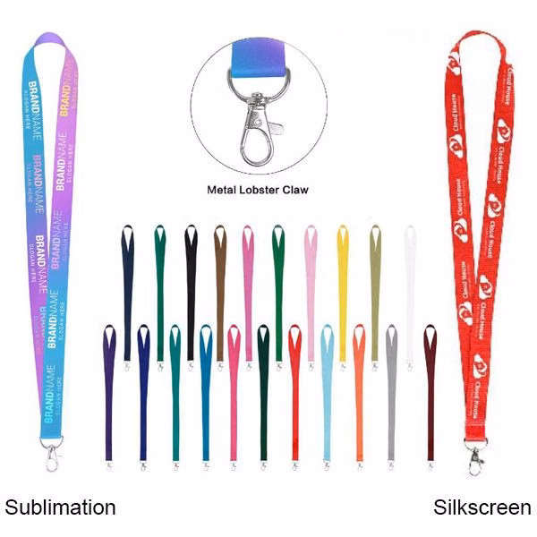 3/4" Polyester Lanyard W/ Lobster Clip(Sublimation)