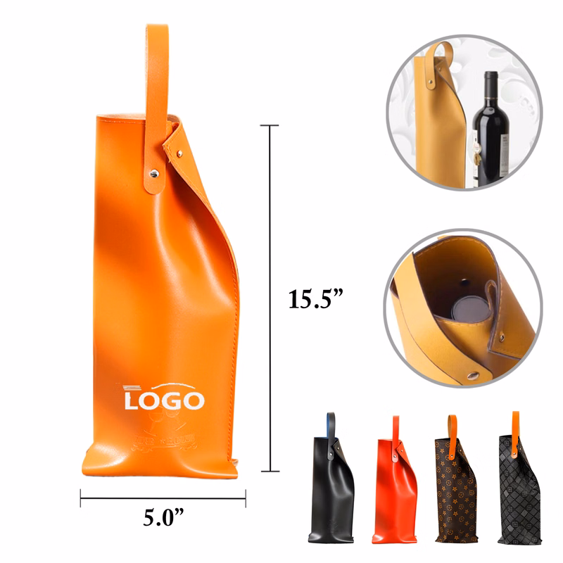 MOQ50 PU Leather Wine Tote Gift Box
