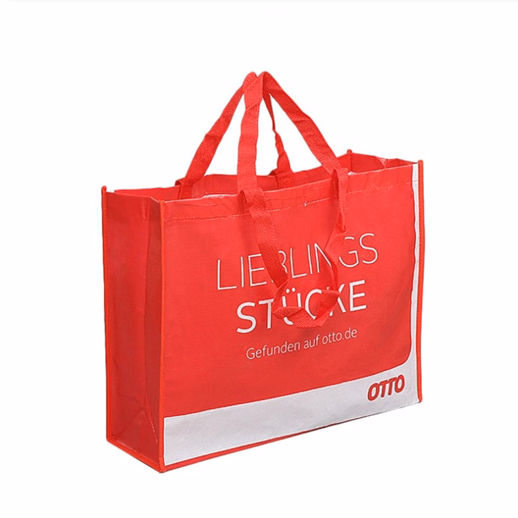 Laminated RPET Reusable Grocery Bags With Double Handle