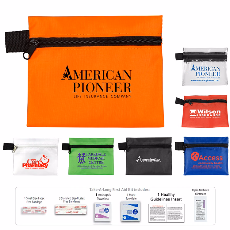 "TAG-A-LONG PLUS" 8 Piece First Aid Kit