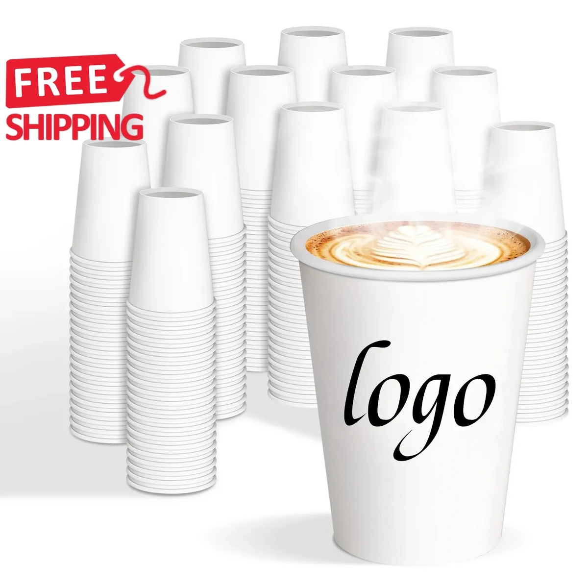 Disposable Paper Coffee Cup 3 oz 8 oz 12 oz 16 oz 22 oz 1