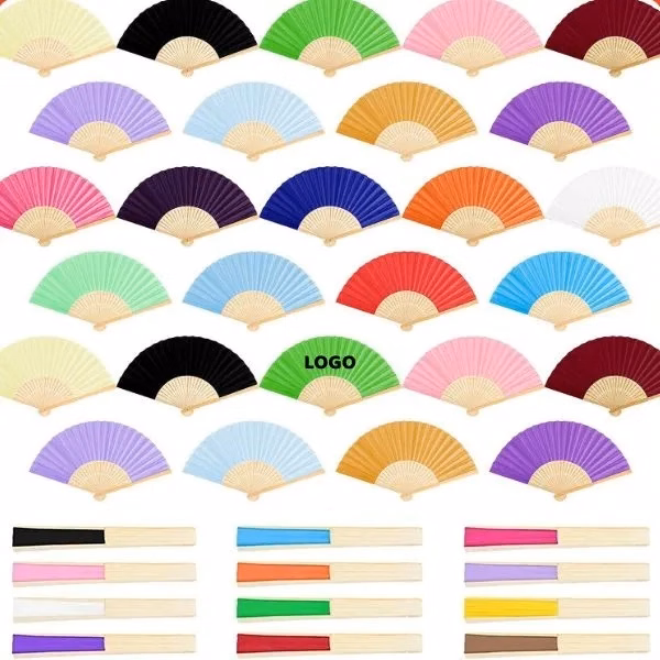 Foldable Eco-Friendly Colorful Bamboo Hand Fan