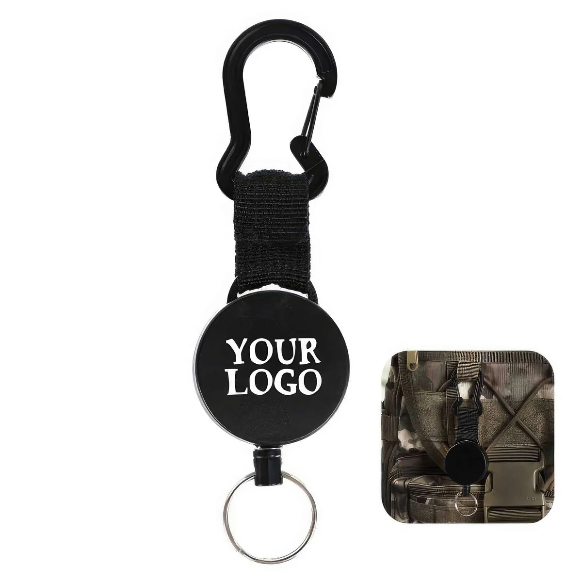Heavy Duty Key Holder Belt Clip Retractable Carabiner 1