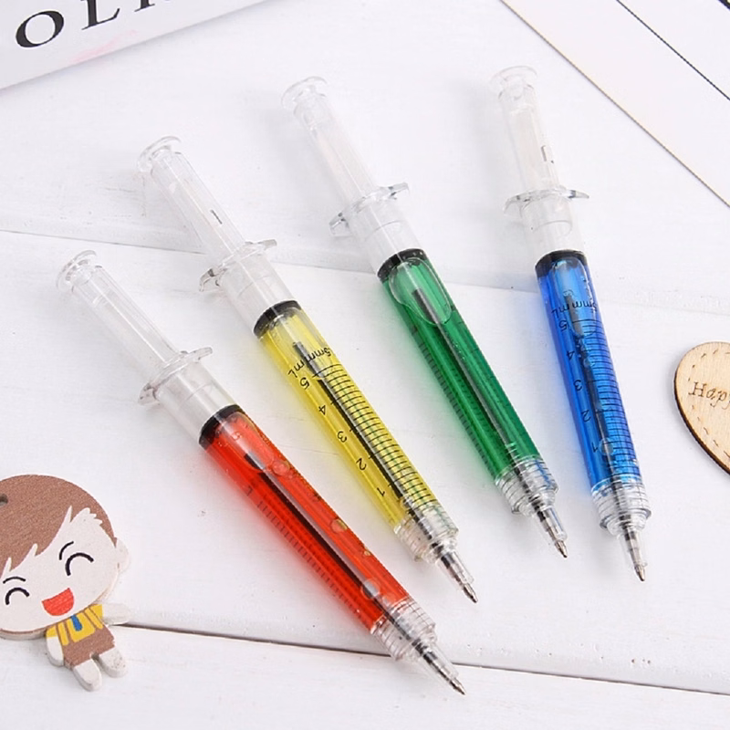 Plastic Syringe Ballpoint Pen