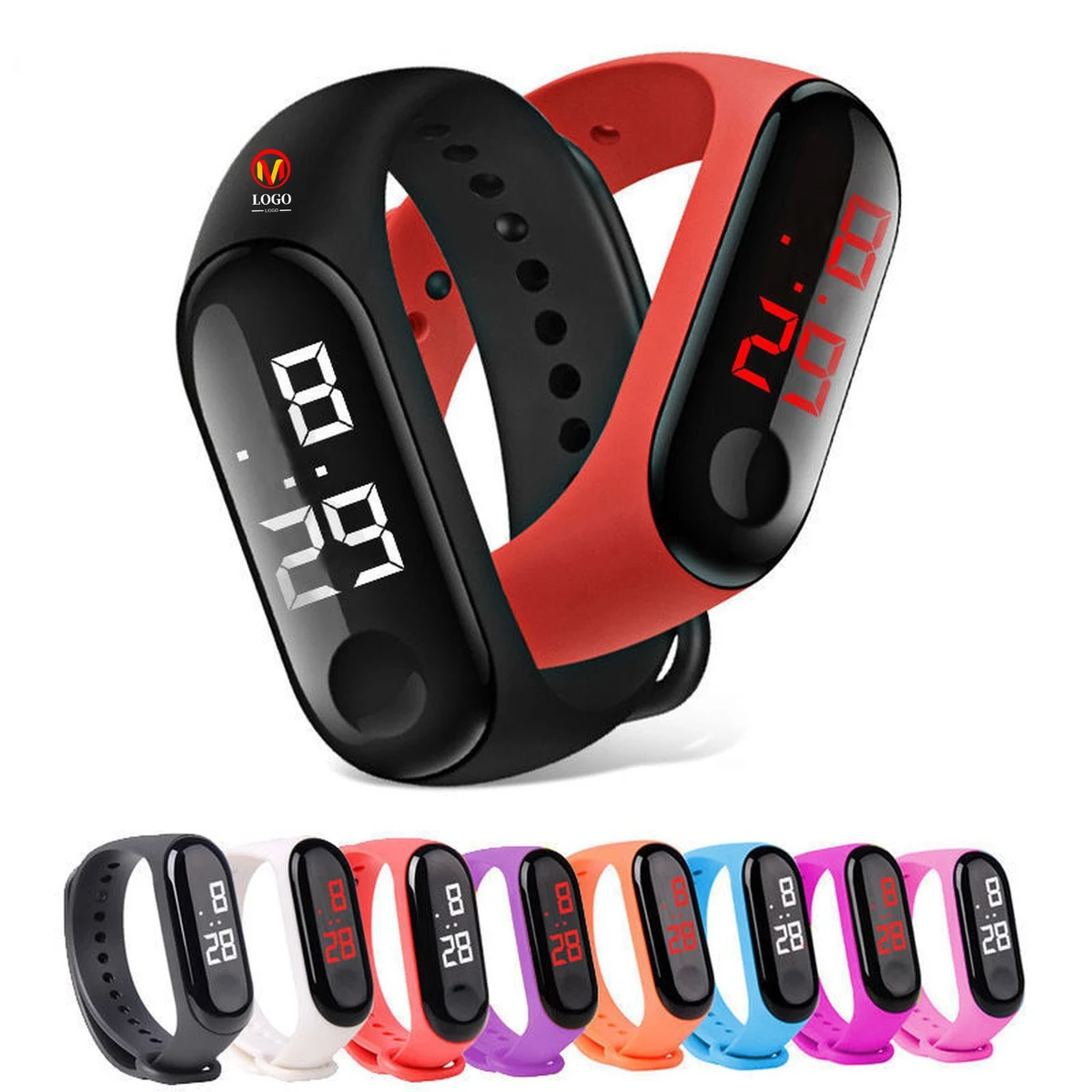 Lcd Screen Sports Watch Running Pedometer Bracelet, custom sports ball with logo imprint 1