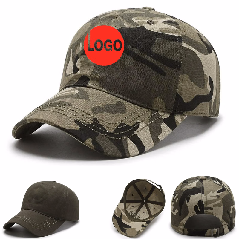 Custom Outdoor 6-Panel Camouflage UV Protection Baseball Cap