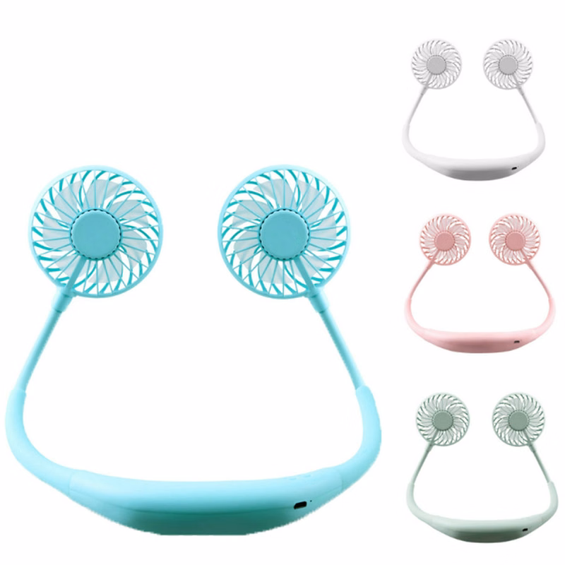 2000mA USB Rechargeable Portable Neck Fan