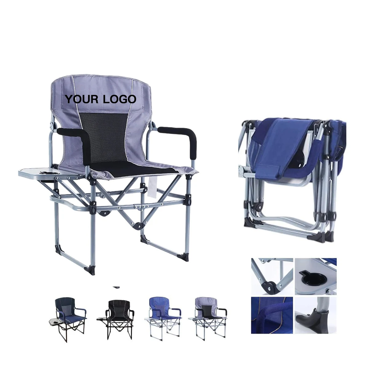 Camping Chair with Mesh and Side Table 1