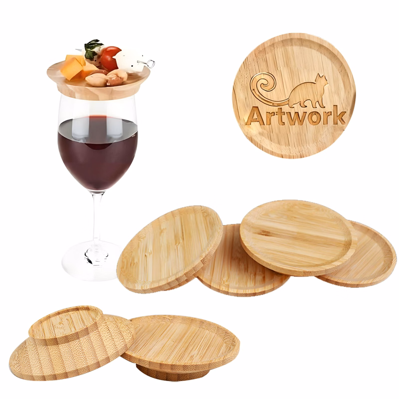 Bamboo And Wood Red Wine Glass Lid