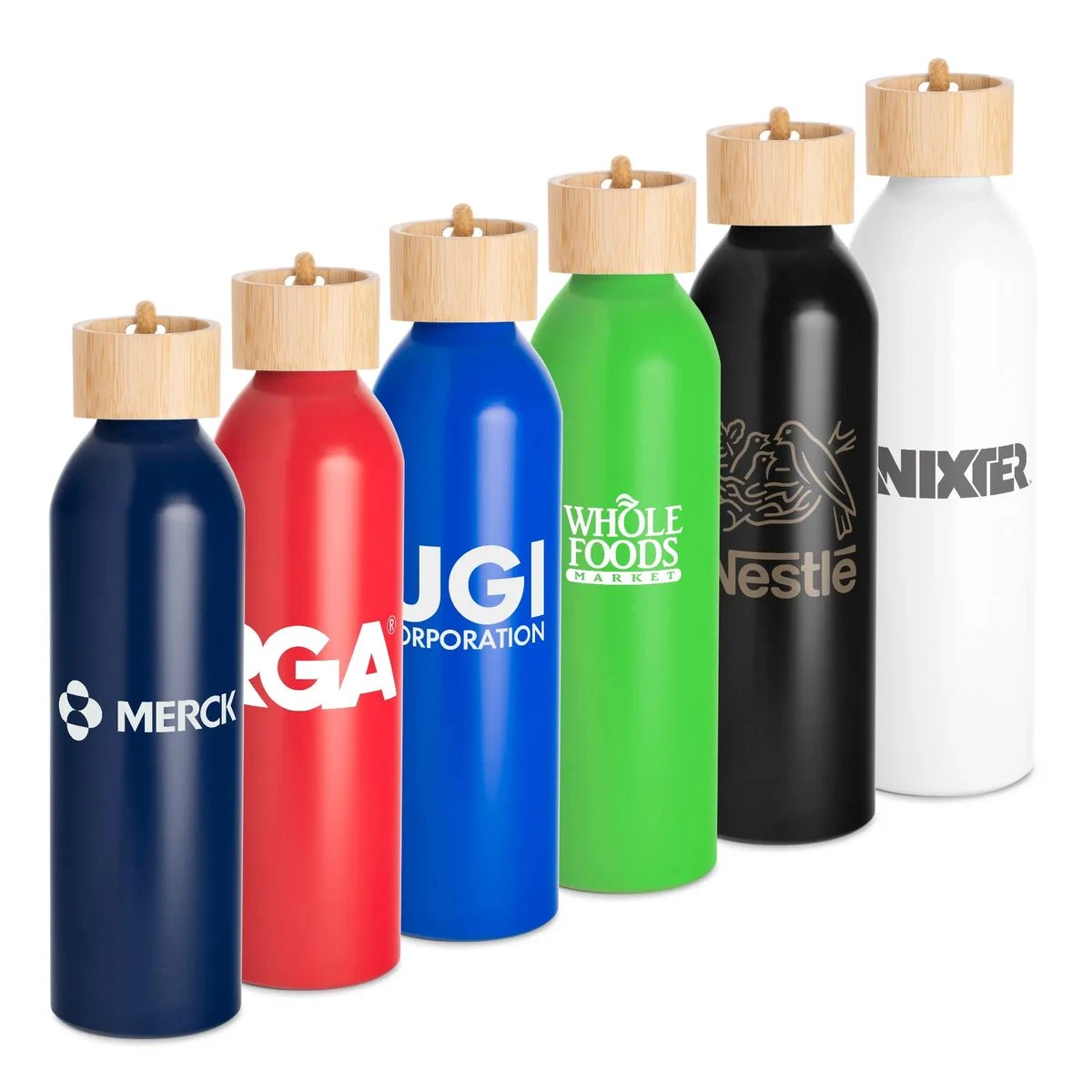 Meriden Sustainable Aluminum Bottle with Bamboo Lid &Cotton 1