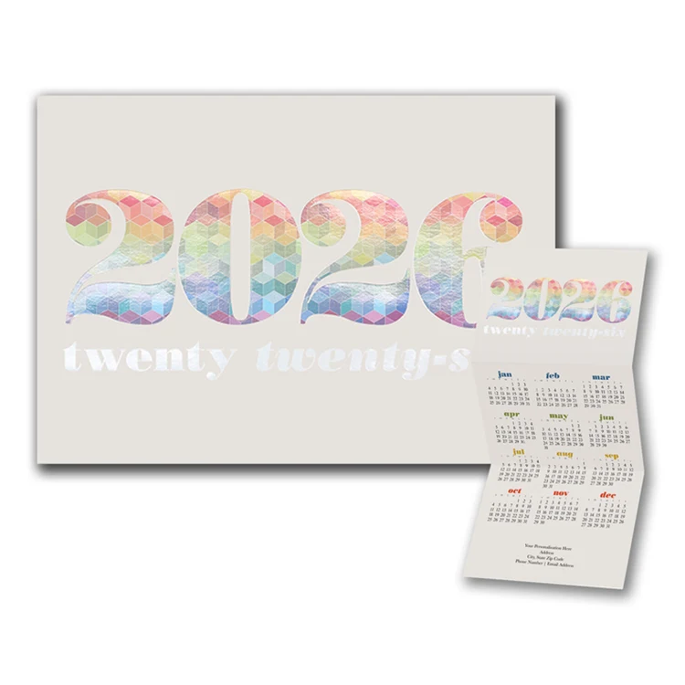 Color Kaleidoscope Calendar Card 1
