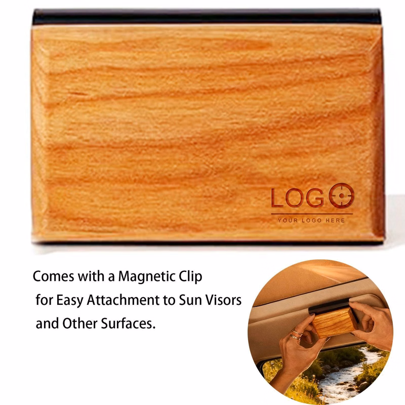 5.90 x 3.54 in Wood Car Air Freshener