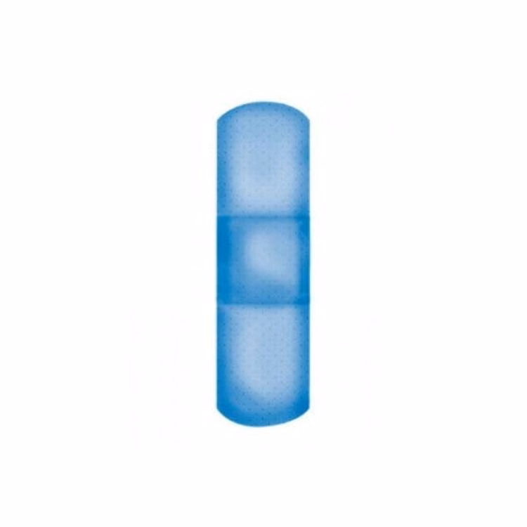 Metal Detectable Adhesive Strips - Blue American White Cross
