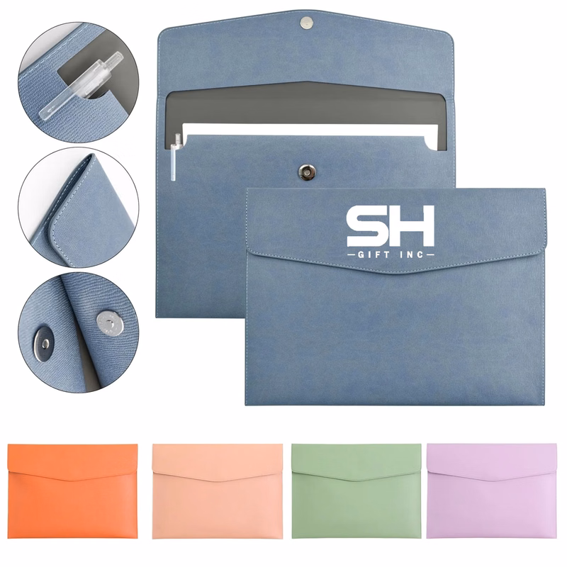 PU Leather Envelope File Folders