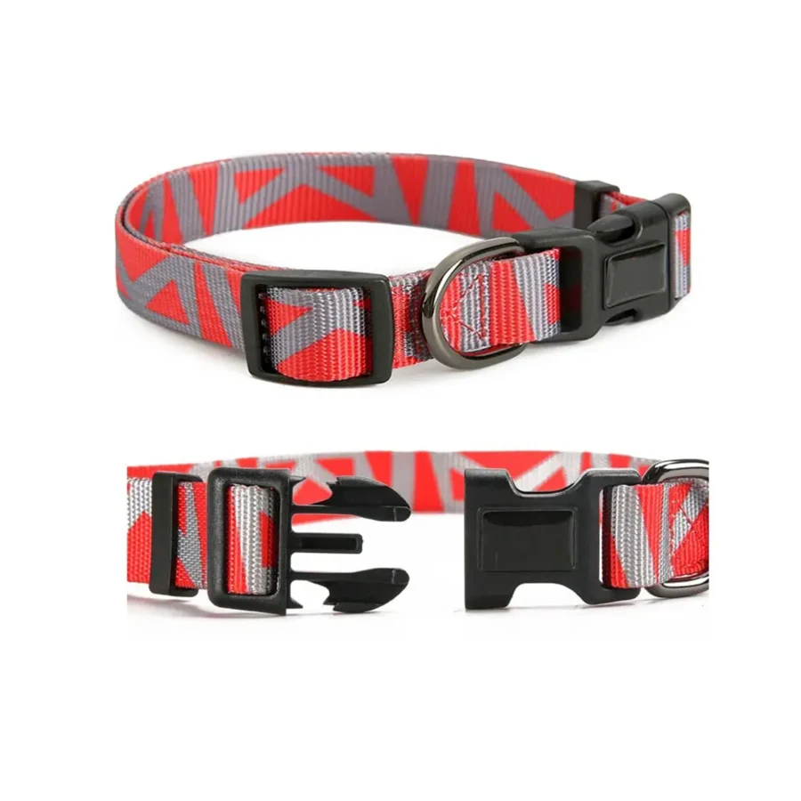 Scren Printed Adjustable Pet Collar with Buckle Release 1