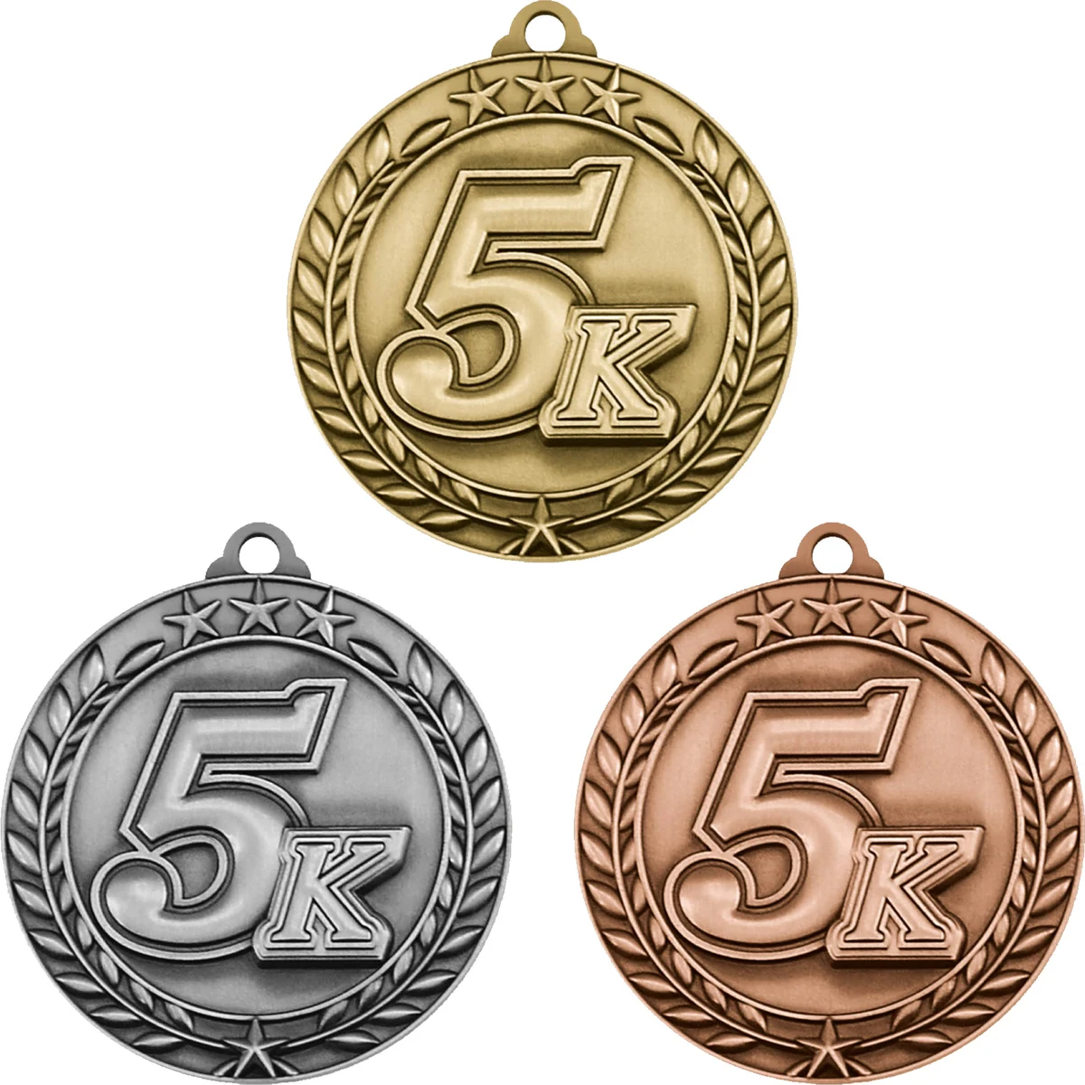 Stock Small Academic & Sports Laurel Medals: 5K 1