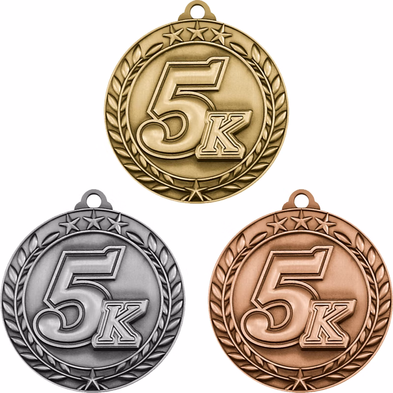 Stock Small Academic & Sports Laurel Medals: 5K