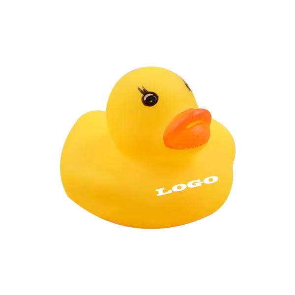 Custom Squeaking Rubber Duck Bath Toy with Floating Design — Kids Stress Reliever Giveaway