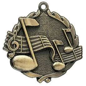 Music Wreath Medal, 2 1/2" 1