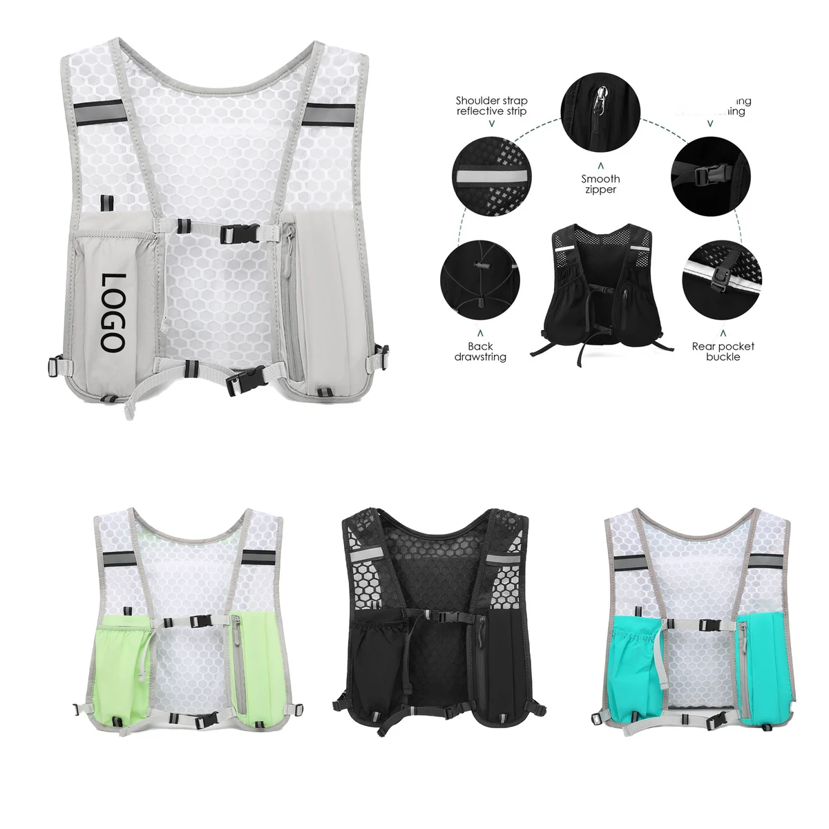 MOQ 10 Multifunction Breathable Sports Vest 1