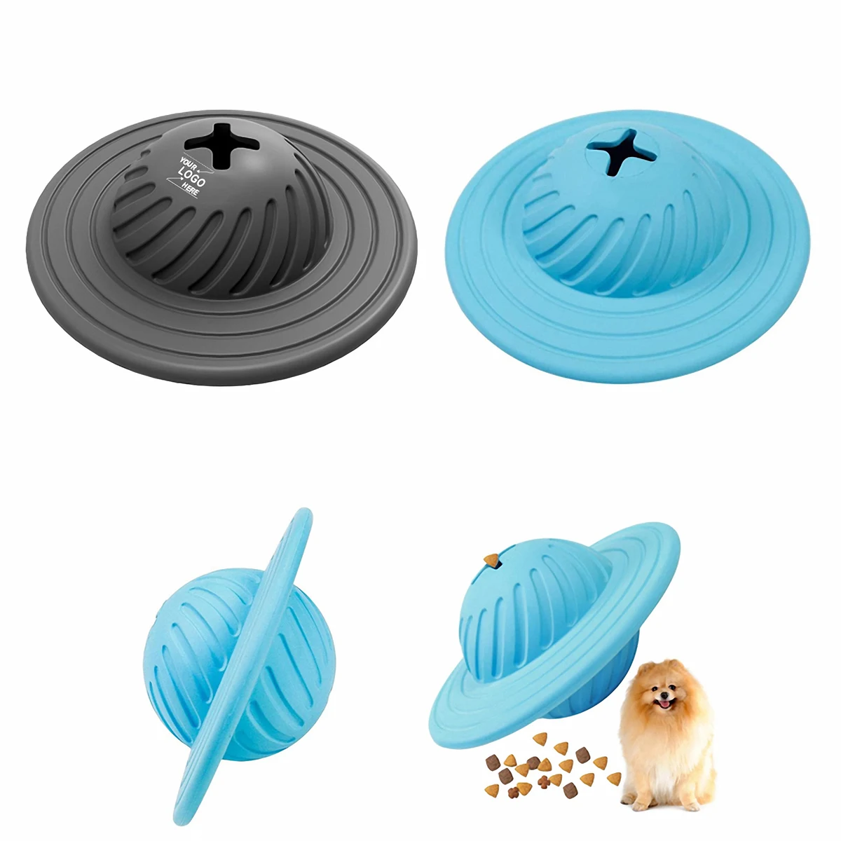 Interactive UFO Dog Feeder Toy Ball 1