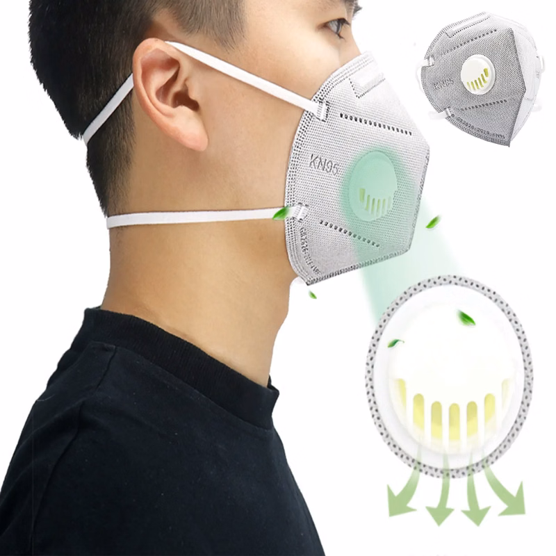 KN95 Head Breathing Valve Activated Carbon Mask