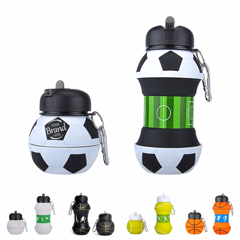 Soccer Sports Collapsible Water Bottle