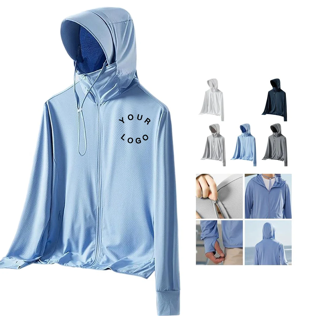 Polyester Hooded Jacket with UPF 50 Plus Protection 1