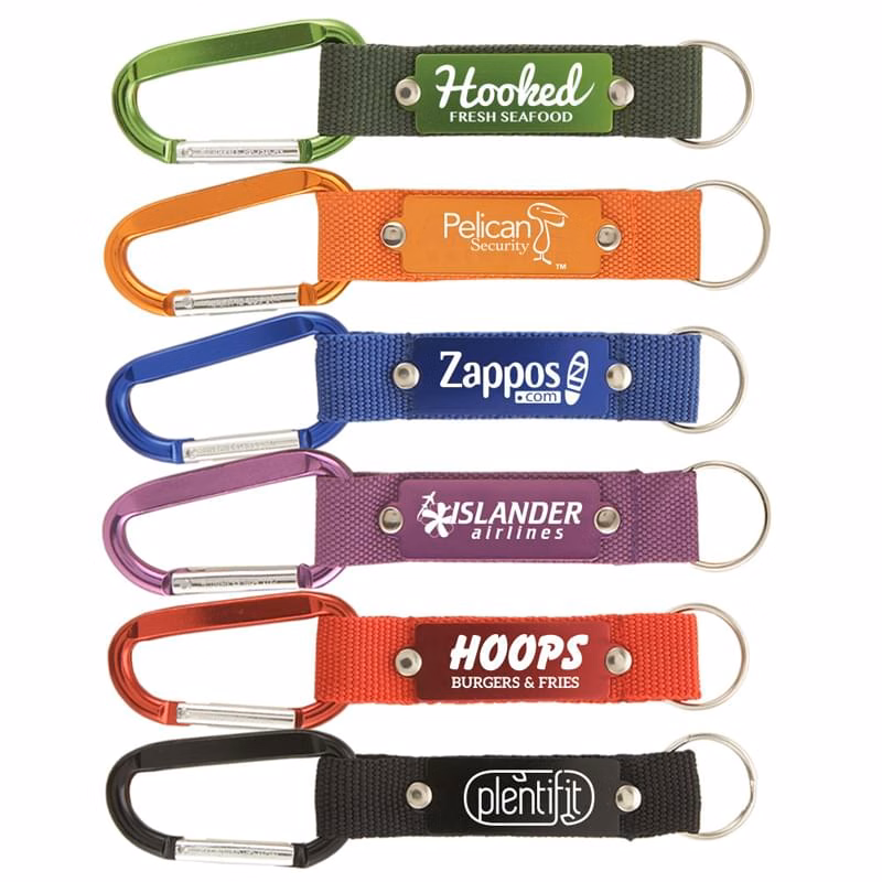 Strap Happy Keychain - Laser Engraved Key Tag with Carabiner